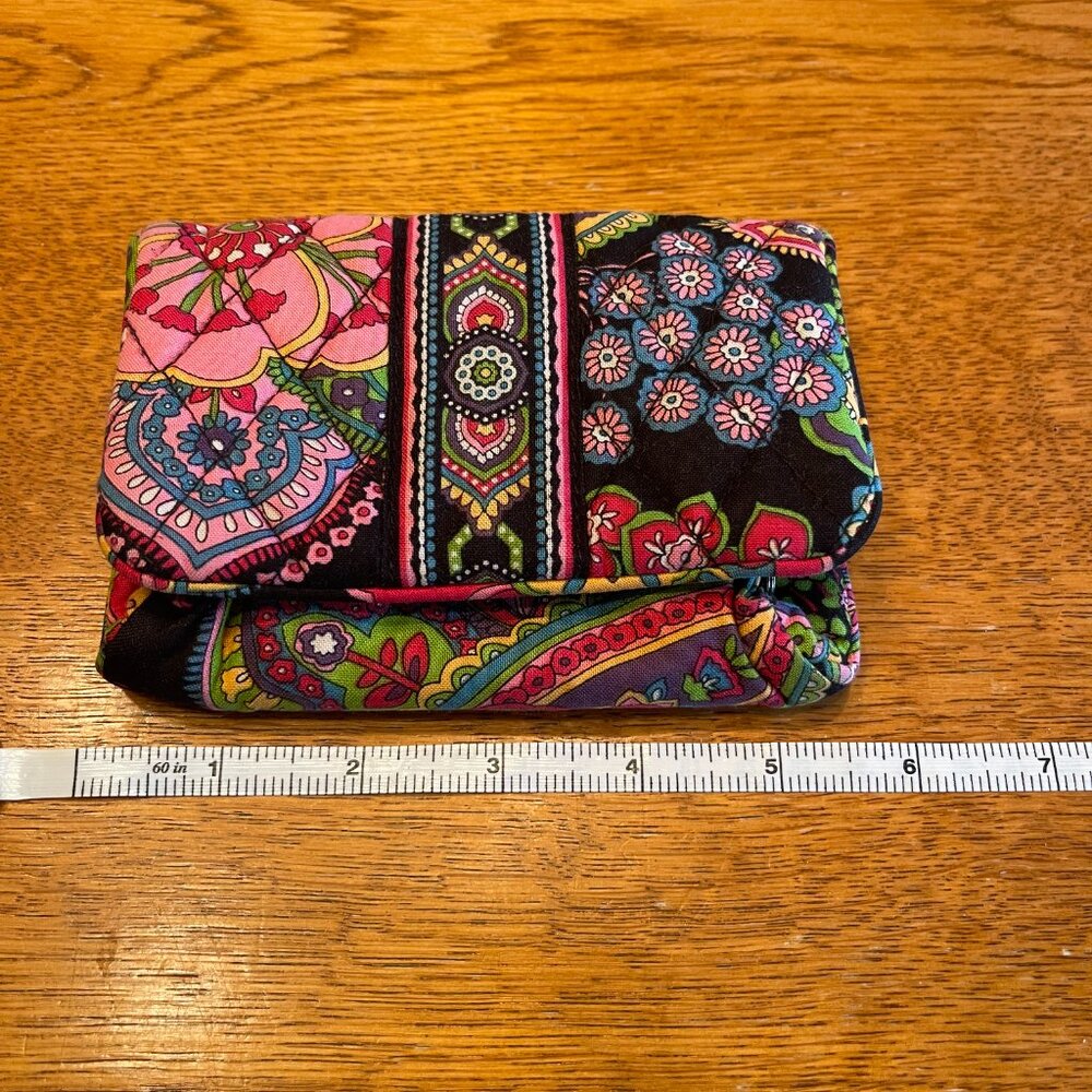 Vera Bradley Taxi Wallet with Kiss lock in symphony and hue